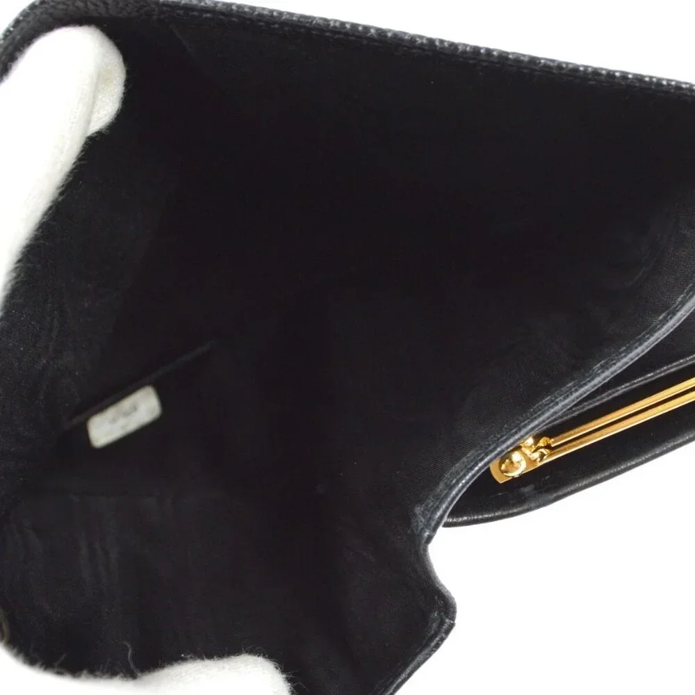 Chanel Long Wallet Black Calfskin